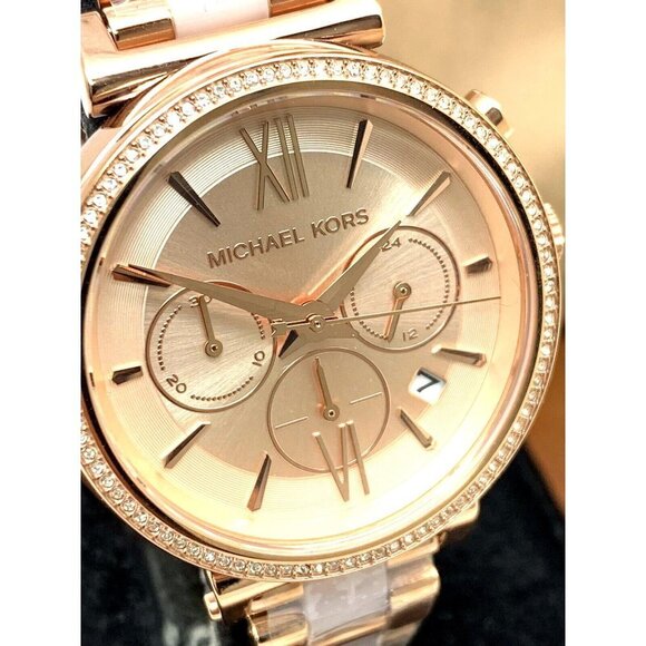 Michael Kors Women's Watch MK6560 Sofie Quartz Chronograph 39mm Rose Gol… - Picture 12 of 13